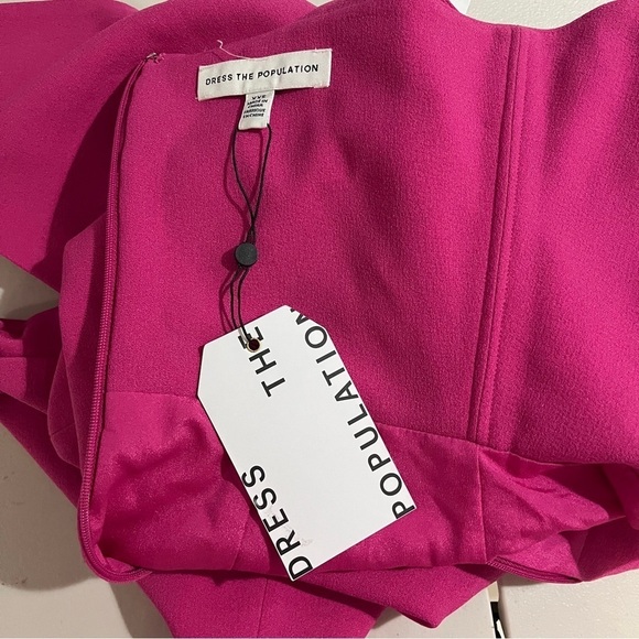 Dress The Population Nicole Sweetheart Neck Sheath Dress Fuchsia Size XXS - Picture 7 of 10